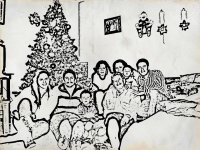 caricatura familia