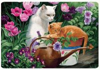 Cats in the Garden by Persis