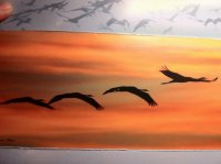 Birds in flight