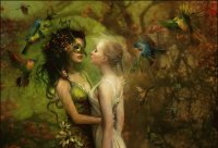 Fadas, duendes e ninfas.