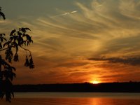 Streaks of clouds at sunset L