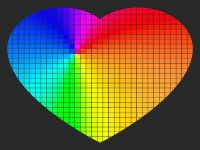 Corazón- Color- Cuadrados.