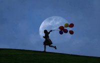 Niña con globos