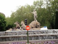 Fuente en Madrid, España.