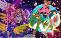 Sakura, Shaoran, Meilin and Kero