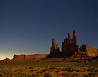 Monument Valley By Night Looking WNW