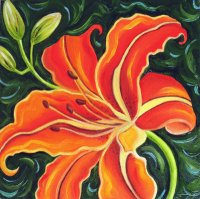 flor en rojo
