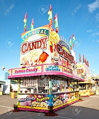 candy and popcorn